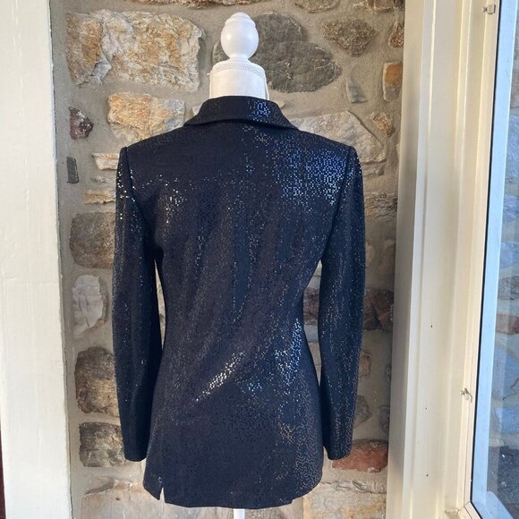 NWT Vintage ST. JOHN EVENING Santana Paillette Sequin Blazer Suit Jacket $1995 - Picture 11 of 16